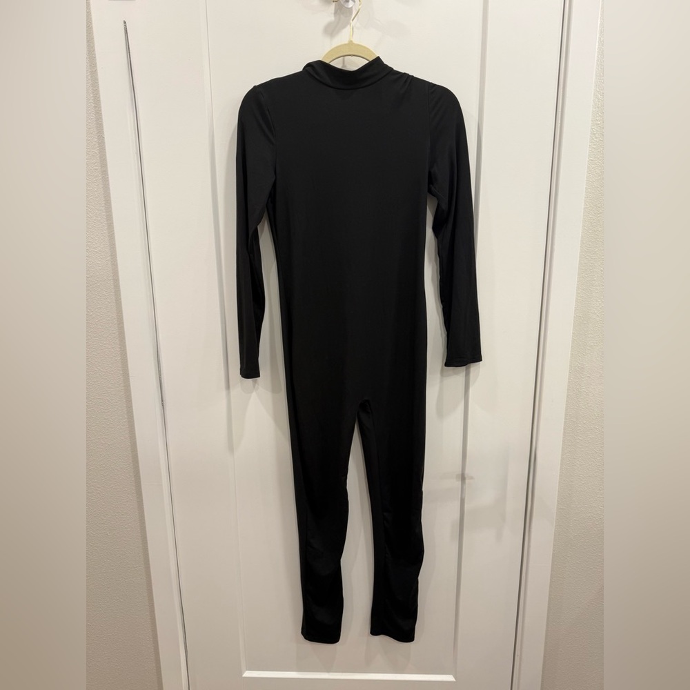 Fashion Nova Black Long Sleeve Bodycon Jumpsuit Size Large NWT